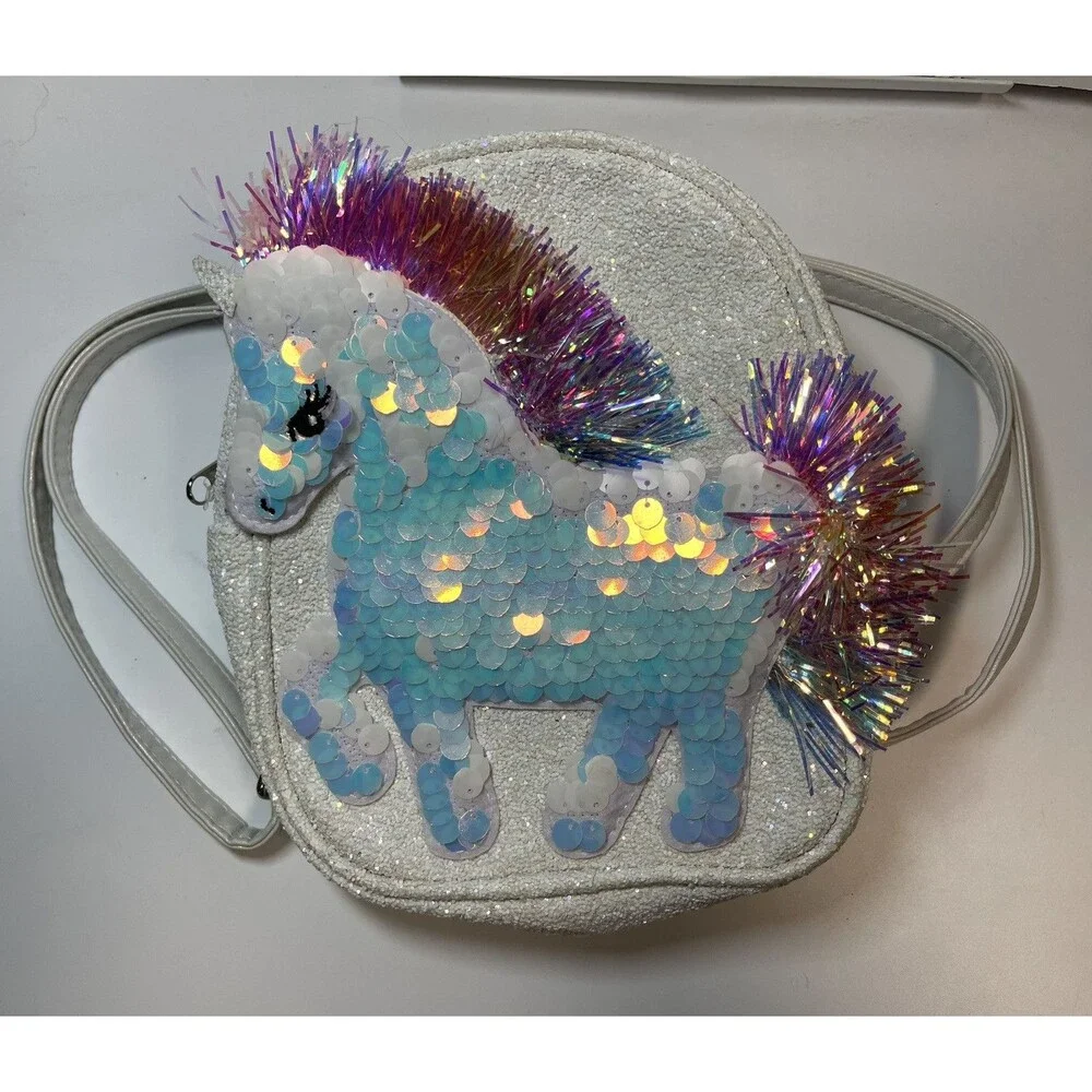 Children’s Place Flip Sequin Unicorn Mini Backpack New